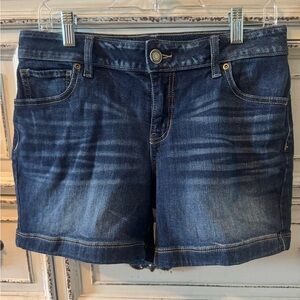 Maurices Blue Jean Shorts with Cuffed Hem